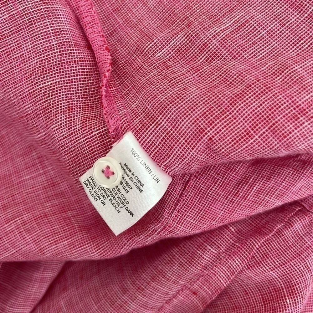 Lilibleu l 100% Linen Pink Tunic - Picture 5 of 5